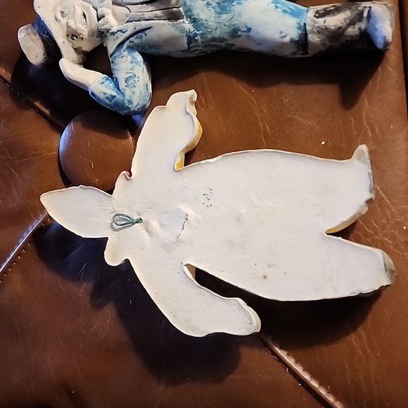 VINTAGE  PLASTER CLOWN & PLASTER COWBOY WALL PLAQUES. - Picture 5 of 10